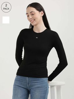 Tommy Hilfiger - Womens White Color T-Shirt (Pack of 2)