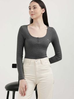 Tommy Hilfiger - Womens Grey Color T-Shirt