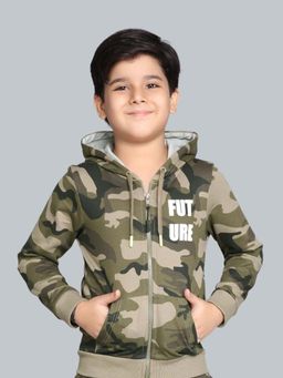 PLUM TREE - Multi-Color Hooded Full Sleeves Zipper Jacket