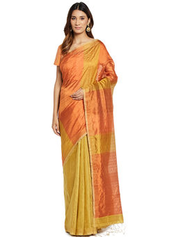 Fabindia - Multicolour Hand Woven Silk Saree