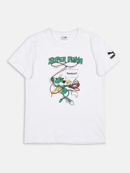 Puma - Super Graphic Boys White T-Shirts