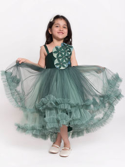 Jelly Jones - Flare Dress Bottle Green