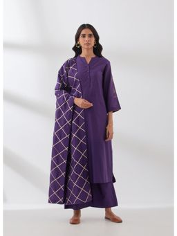 SMRITI GUPTA - Purple Chanderi Dupatta