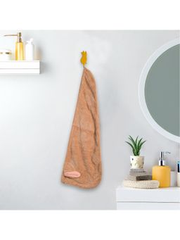 Voncasa - Von Casa Polyester Beige Hair Wrap Towel