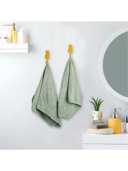 Voncasa - Von Casa Polyester Mint Green Hand Towel Set Of 2