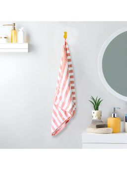 Voncasa - Von Casa Polyester Orange & White Bath Towel