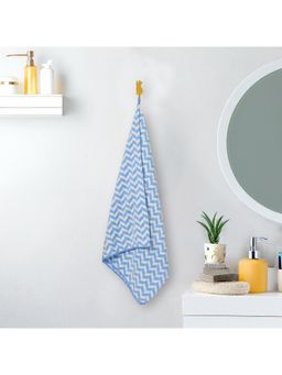 Voncasa - Von Casa Polyester Blue & White Bath Towel