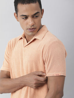 Rare Rabbit - Orange Casual Polo T-Shirt