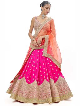 Gopi Vaid - Sehrish Pink Lehenga With Blouse And Dupatta
