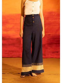 Banana Labs - Women Illume Navy Blue Zari Pant