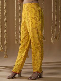 Banana Labs - Women Aurum Auric Waves Yellow Pant