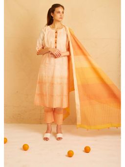 Banana Labs - Women Banana Orange Delight Striped Dupatta