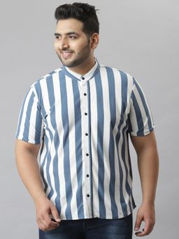 Instafab Plus - Men'S Striped Stylish Casual Shirts,Multi-Color