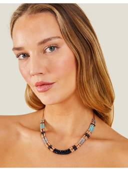 Accessorize London - Women Multi Layered Facet Bead Collar Necklace