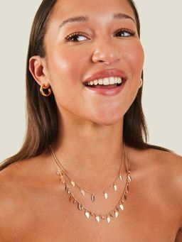 Accessorize London - Women Layered Leaf Necklace