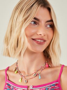 Accessorize London - Women Gold Long Shell Necklace