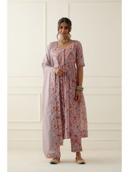 Ikshita Choudhary - Purple Lavender Cotton Dupatta