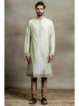 TASVA - Green Printed Mandarin Neck Printed Kurta with Churidar