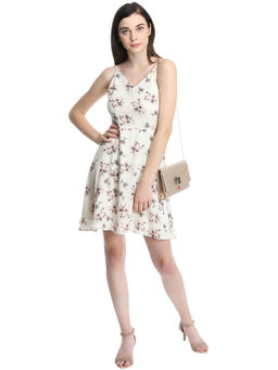 Dodo & Moa - Women Off White Floral Mini Dress