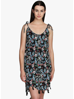 Dodo & Moa - Women Black Printed Mini Dress