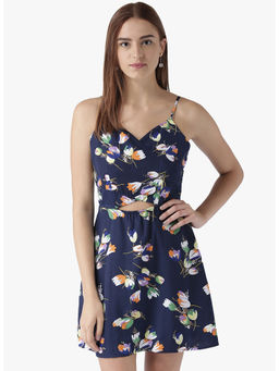 Dodo & Moa - Women Navy Blue Floral Mini Dress