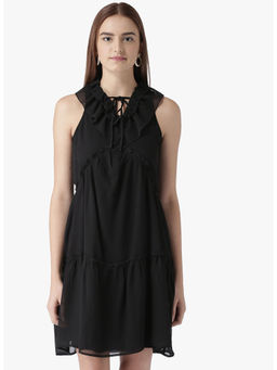 Dodo & Moa - Women Black Solid Mini Dress