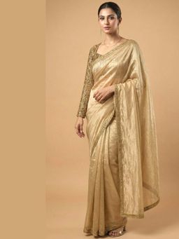 Ellemora - Golden Mist Saree with Stitched Blouse with Stitched