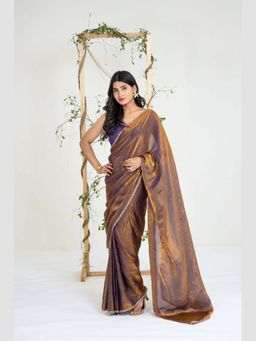 Ellemora - Molten Twilight Saree with Stitched Blouse with Stitched