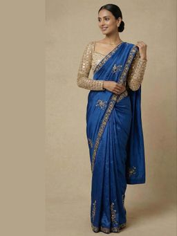 Ellemora - Sapphire Nights Saree with Stitched Blouse with Stitched