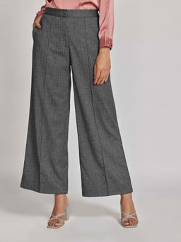 The Label Life - Women Grey Wide Leg Trouser
