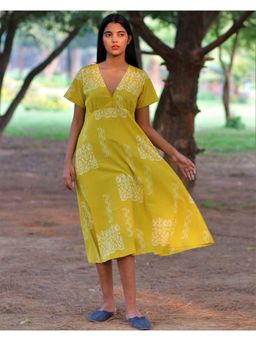 Chidiyaa - Yellow Cotton Dress