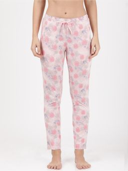 Jockey - RX47 Women Super Combed Cotton Relaxed Fit Printed Pyjama - Orchid Pink