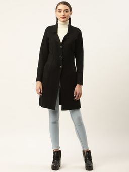 APSLEY - Black Solid Overcoat