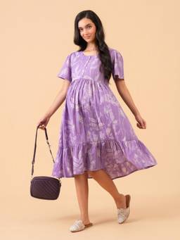 The Mom Store - Amethyst Aura Maternity and Nursing Dress