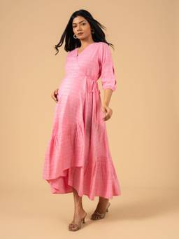 The Mom Store - Rose Charm Maternity Wrap Dress
