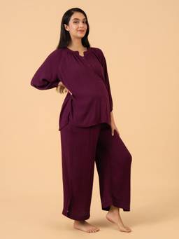 The Mom Store - Fine as Wine Maternity and Nursing Nightwear Set