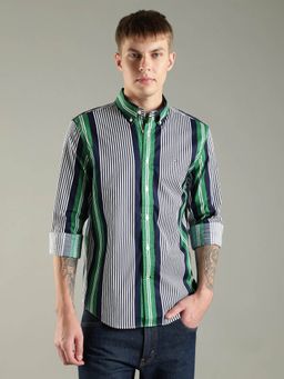 Tommy Hilfiger - Striped Regular Fit Cotton Shirt