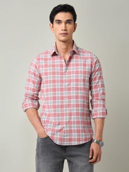AD By Arvind - Plaid Checked Slim Fit Oxford Shirt