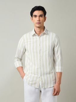 AD By Arvind - Vertical Striped Slim Fit Dobby Shirt