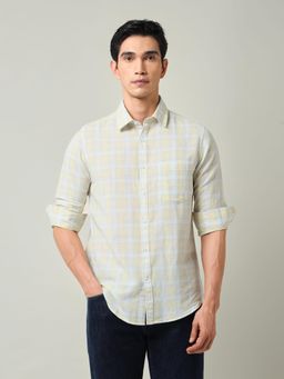 AD By Arvind - Plaid Checked Slim Fit Oxford Shirt