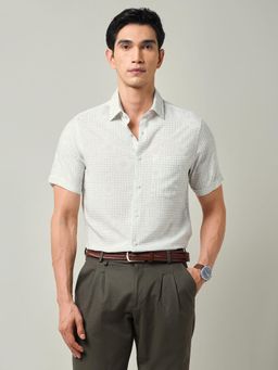 AD By Arvind - Floral Slim Fit Regular Weave Shirt