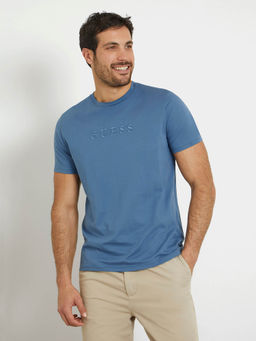 Guess - Blue Pure Cotton Slim Fit T-Shirt