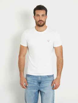Guess - White Cotton Slim Fit T-Shirt