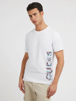 Guess - White Cotton Slim Fit T-Shirt
