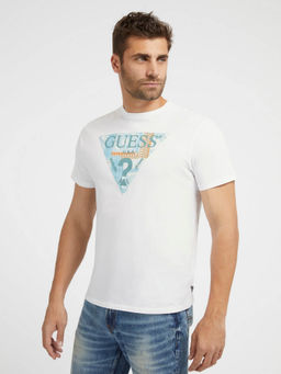 Guess - White Pure Cotton Slim Fit T-Shirt