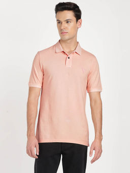 Guess - Pink Cotton Regular Fit Polo T-Shirt