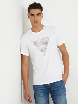 Guess - White Cotton Slim Fit T-Shirt
