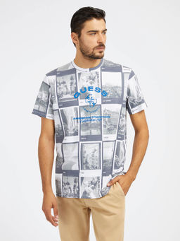 Guess - Grey Cotton Slim Fit T-Shirt