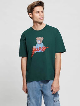 Guess - Green Cotton Slim Fit T-Shirt
