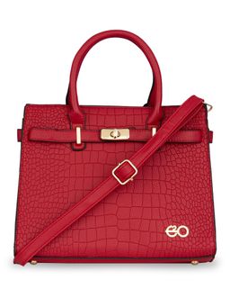 E2O - Stylish Maroon Textured Satchel Bag For Women's